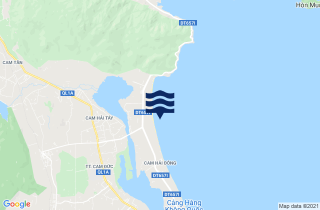 Mapa da tábua de marés em Huyện Cam Lâm, Vietnam