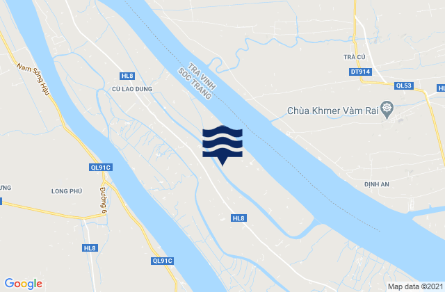 Mapa da tábua de marés em Huyện Cù Lao Dung, Vietnam