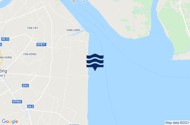 Mapa da tábua de marés em Huyện Gò Công Đông, Vietnam