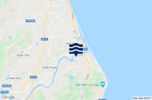 Mapa da tábua de marés em Huyện Hoài Nhơn, Vietnam