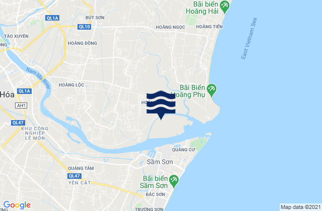 Mapa da tábua de marés em Huyện Hoằng Hóa, Vietnam