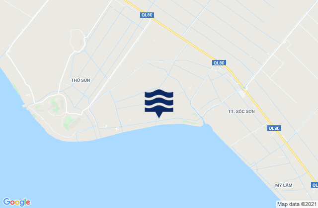 Mapa da tábua de marés em Huyện Hòn Đất, Vietnam