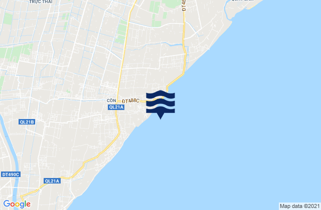 Mapa da tábua de marés em Huyện Hải Hậu, Vietnam