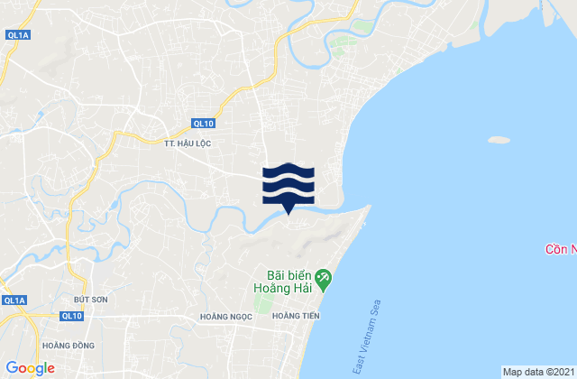 Mapa da tábua de marés em Huyện Hậu Lộc, Vietnam