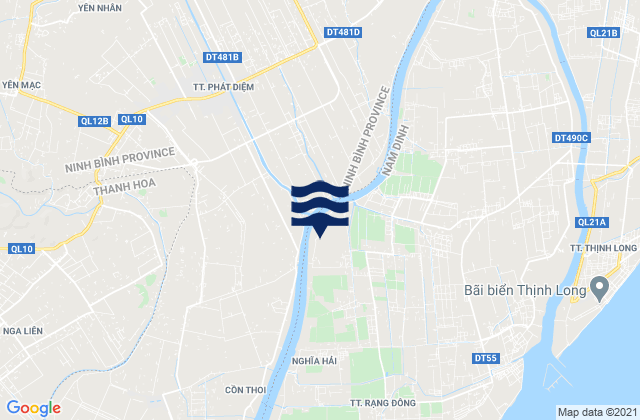 Mapa da tábua de marés em Huyện Kim Sơn, Vietnam