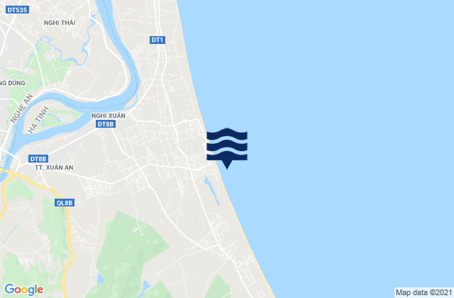 Mapa da tábua de marés em Huyện Nghi Xuân, Vietnam