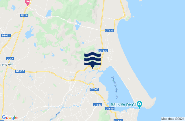 Mapa da tábua de marés em Huyện Phù Mỹ, Vietnam