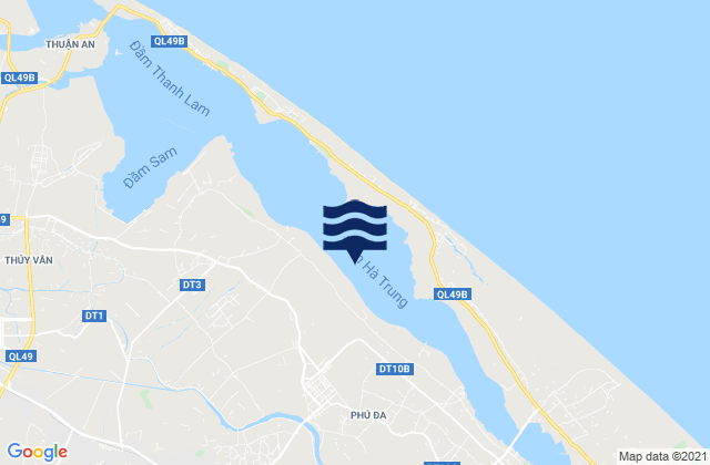 Mapa da tábua de marés em Huyện Phú Vang, Vietnam