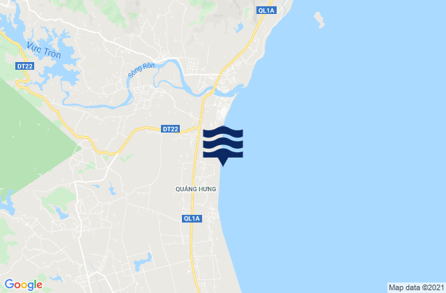 Mapa da tábua de marés em Huyện Quảng Trạch, Vietnam