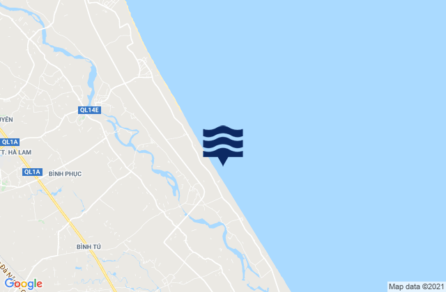 Mapa da tábua de marés em Huyện Thăng Bình, Vietnam