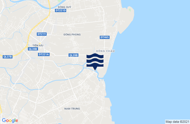 Mapa da tábua de marés em Huyện Tiền Hải, Vietnam
