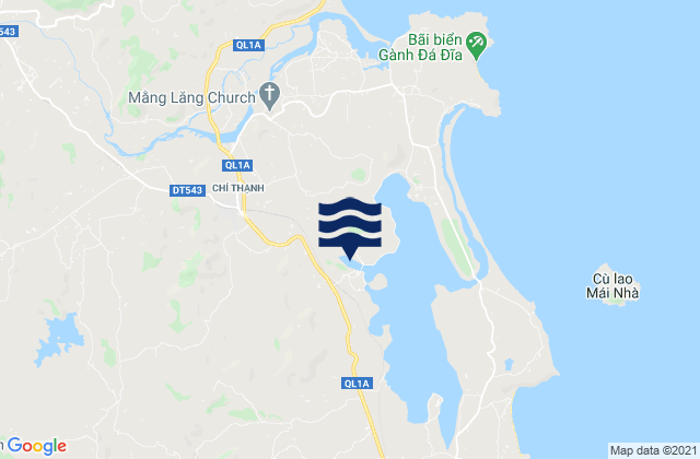 Mapa da tábua de marés em Huyện Tuy An, Vietnam
