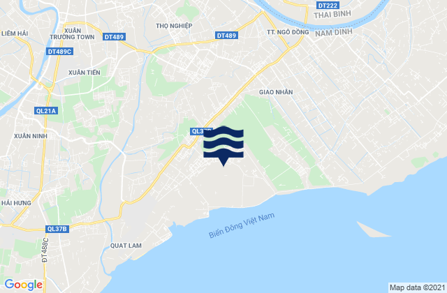 Mapa da tábua de marés em Huyện Xuân Trường, Vietnam