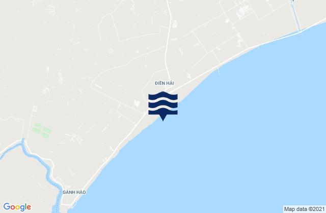 Mapa da tábua de marés em Huyện Đông Hải, Vietnam