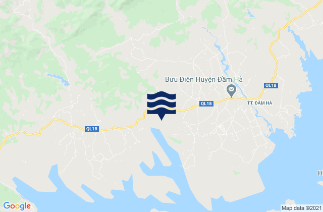 Mapa da tábua de marés em Huyện Đầm Hà, Vietnam