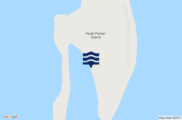 Mapa da tábua de marés em Hyde Parker Island, United States