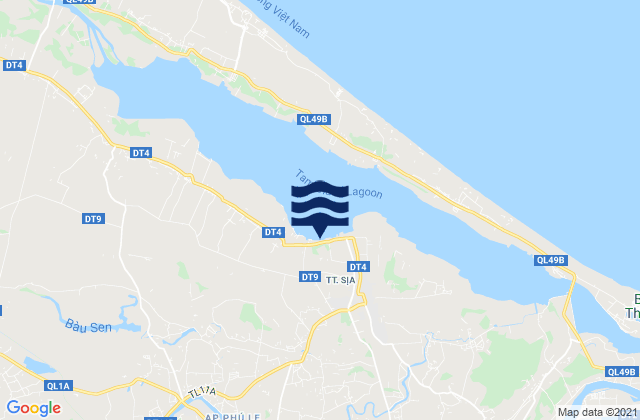 Mapa da tábua de marés em Hương Trà, Vietnam