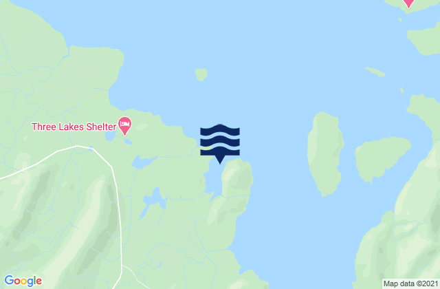 Mapa da tábua de marés em Ideal Cove, United States