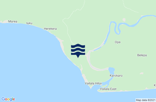 Mapa da tábua de marés em Ihu, Papua New Guinea
