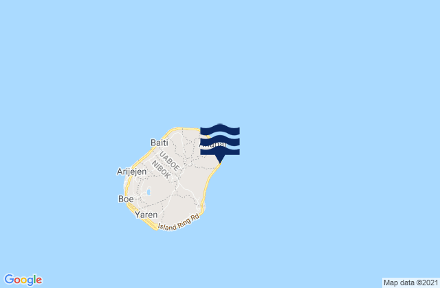 Mapa da tábua de marés em Ijuw District, Nauru