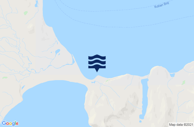 Mapa da tábua de marés em Ikatan Bay, United States