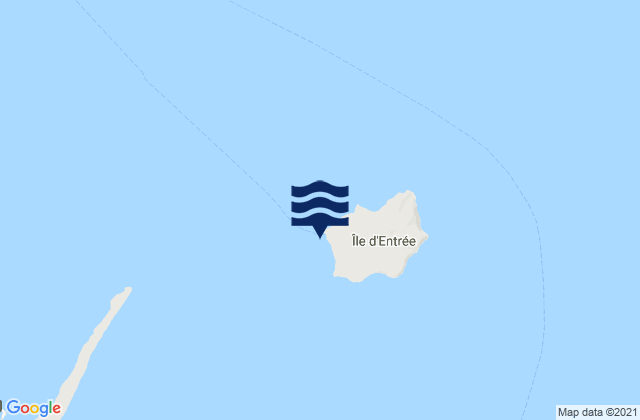 Mapa da tábua de marés em Ile dEntree, Canada