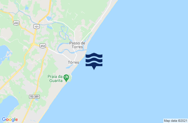 Mapa da tábua de marés em Ilha dos Lobos, Brazil
