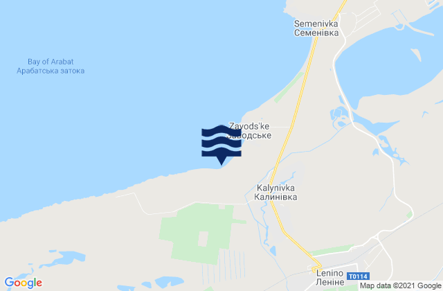 Mapa da tábua de marés em Ilychyovo, Ukraine
