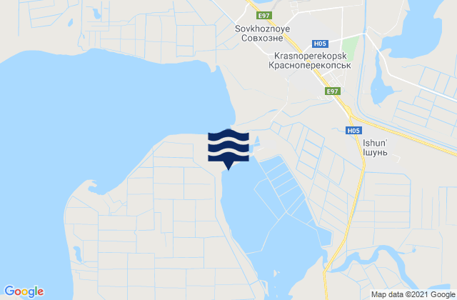 Mapa da tábua de marés em Ilyinka, Ukraine