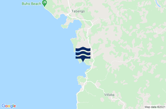 Mapa da tábua de marés em Inangatan, Philippines