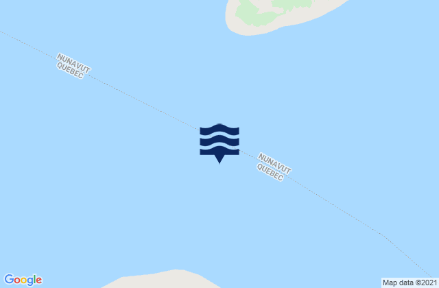 Mapa da tábua de marés em Inenew Passage, Canada