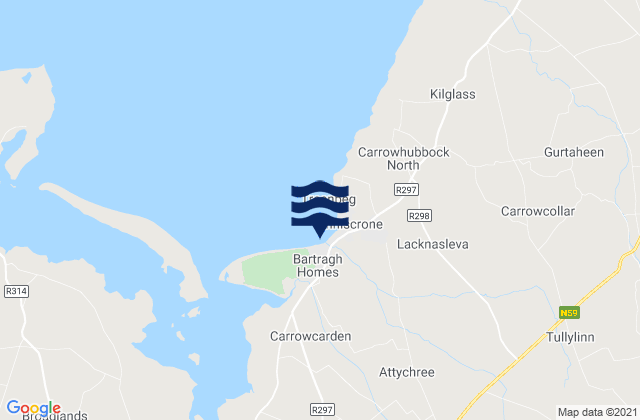 Mapa da tábua de marés em Inishcrone, Ireland