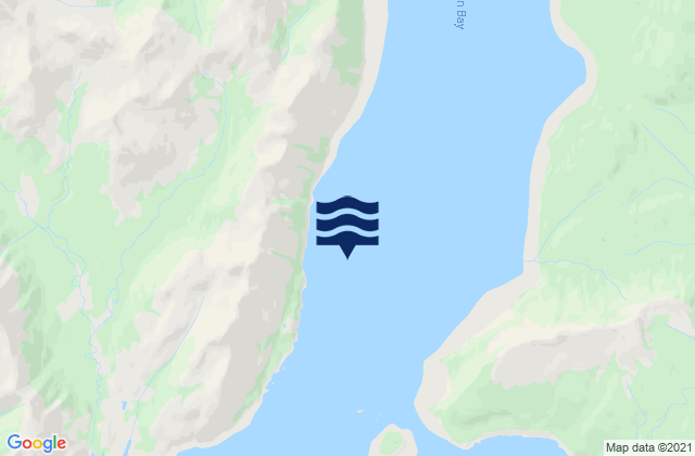 Mapa da tábua de marés em Iniskin Bay, United States