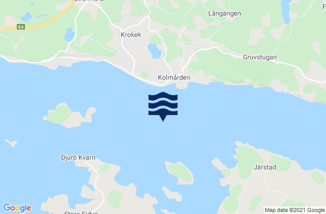 Mapa da tábua de marés em Ireviken, Sweden