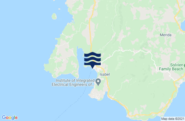 Mapa da tábua de marés em Isabel, Philippines