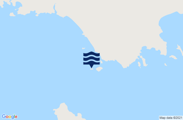 Mapa da tábua de marés em Isla Blanca, Argentina