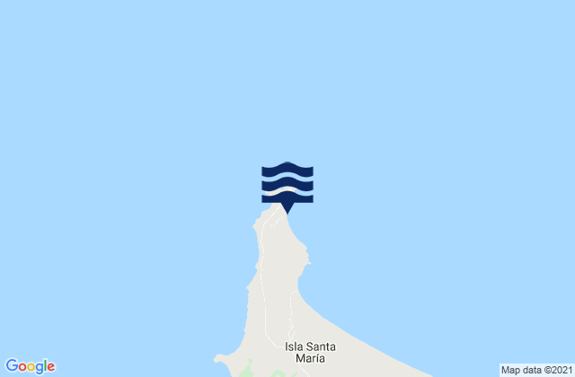 Mapa da tábua de marés em Isla Santa Maria, Chile