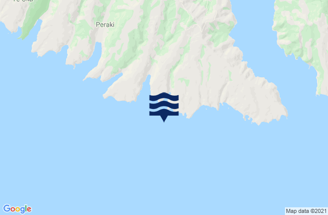 Mapa da tábua de marés em Island Bay, New Zealand