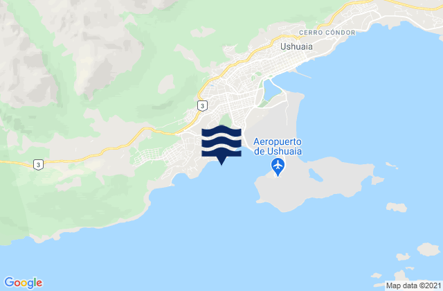 Mapa da tábua de marés em Islas Ano Nuevo, Chile