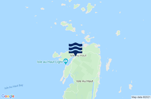 Mapa da tábua de marés em Isle Au Haut, United States