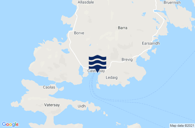 Mapa da tábua de marés em Isle of Barra, United Kingdom