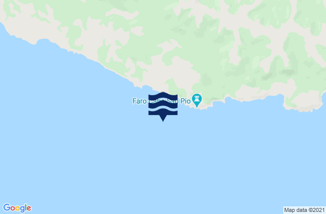 Mapa da tábua de marés em Islote Blanco, Argentina