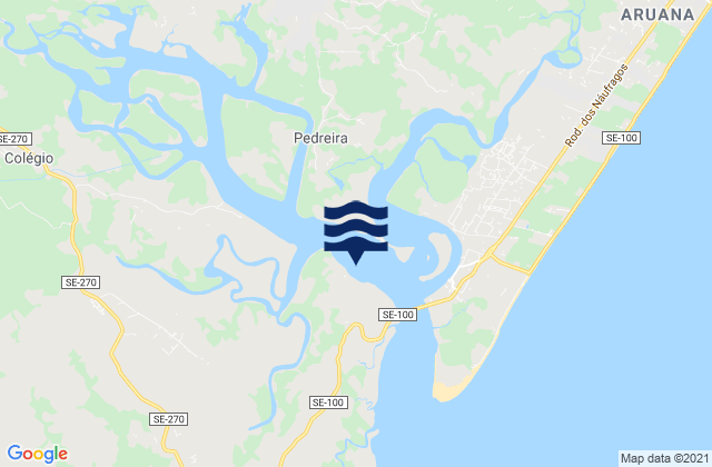Mapa da tábua de marés em Itaporanga d'Ajuda, Brazil