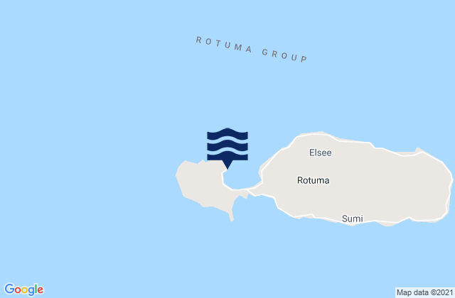 Mapa da tábua de marés em Itu'muta, Fiji