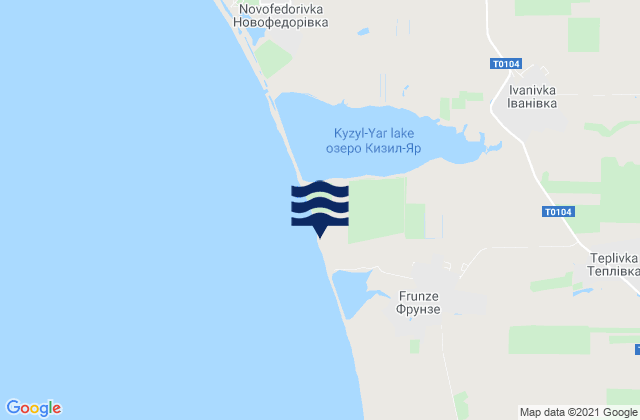 Mapa da tábua de marés em Ivanovka, Ukraine
