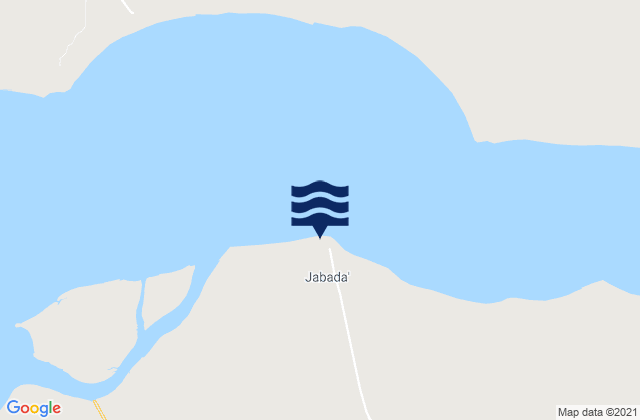 Mapa da tábua de marés em Jabada, Guinea-Bissau