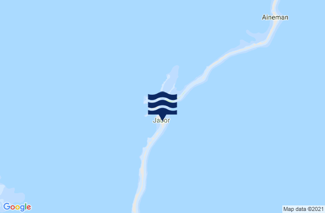 Mapa da tábua de marés em Jabor, Marshall Islands