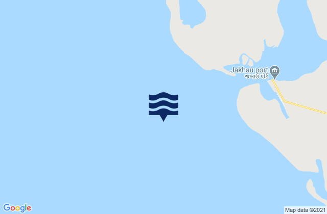 Mapa da tábua de marés em Jakhau Harbor, India