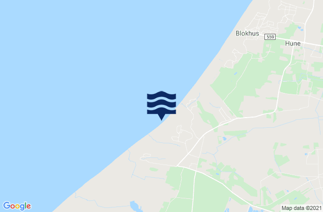 Mapa da tábua de marés em Jammerbugt Kommune, Denmark