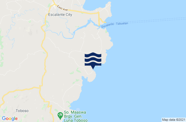 Mapa da tábua de marés em Japitan, Philippines